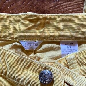 J. CrewYellow Corduroy  jeans 30s